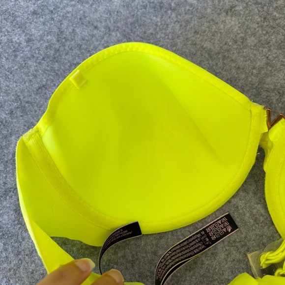 Victoria’s Secret multi-way multi-position Neon Yellow Bra 32D - Picture 8 of 9
